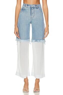 Christopher Esber Avant Garde Blue Deconstructed Spliced Pants Size Aus 4 / US 0